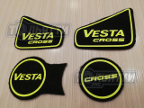 Коврики панели приборов Ворс с цветными надписями для автомобилей: Веста кросс SW и Седан