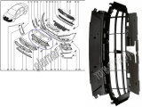Накладка (Решетка радиатора лицевая деталь) переднего бампера средняя Веста 8450008876(для комплектации Люкс)